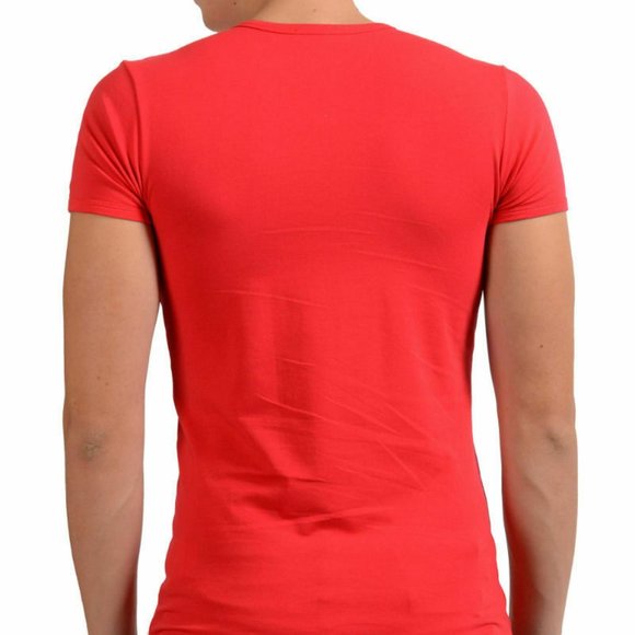 Versace Collection Red Stretch Crewneck T-Shirt - Picture 2 of 6